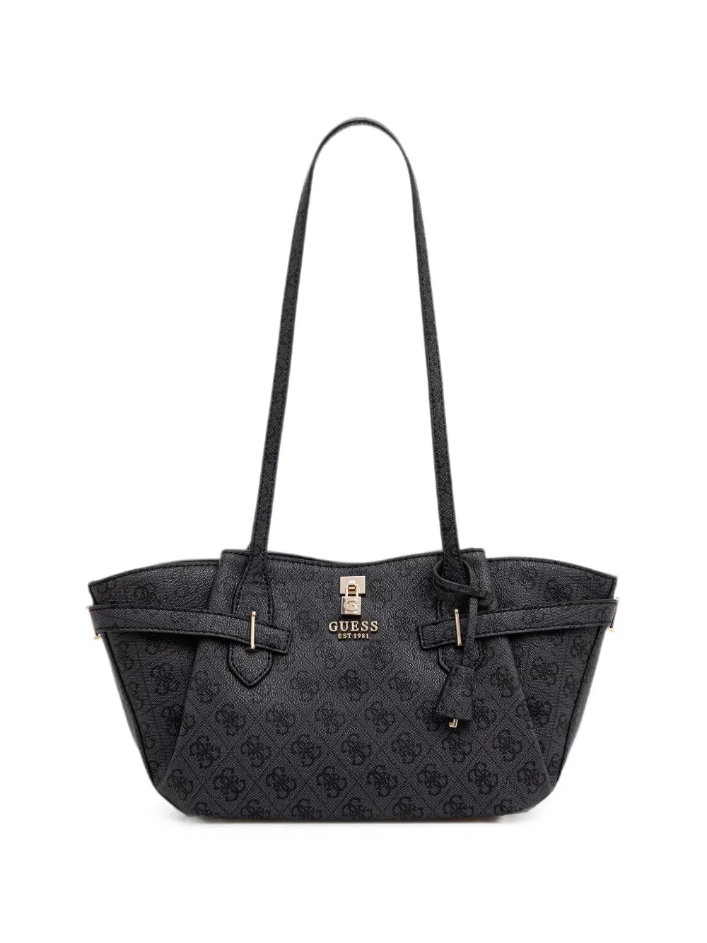 GUESS USA Yesba monogram-pattern buckle-detail tote bag - Nero
