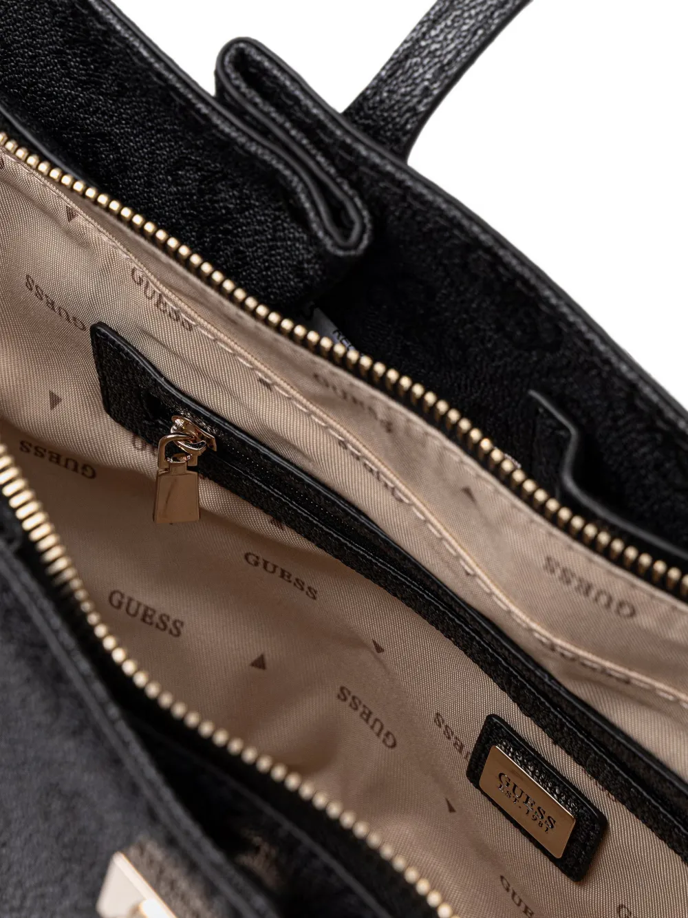 GUESS USA Yesba shopper met monogramprint en gespdetail Zwart