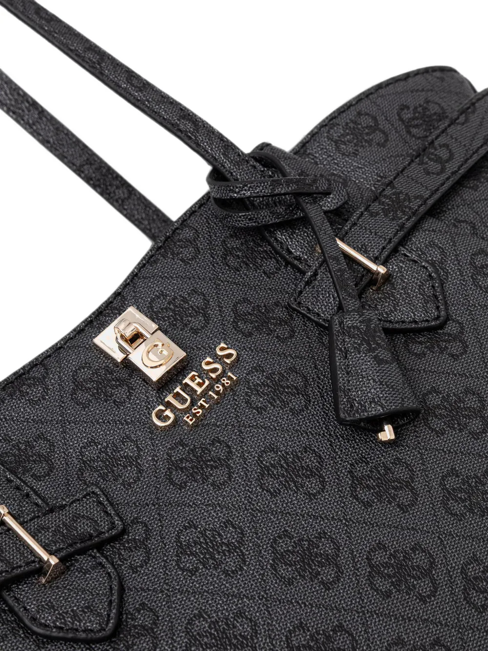 GUESS USA Yesba shopper met monogramprint en gespdetail Zwart