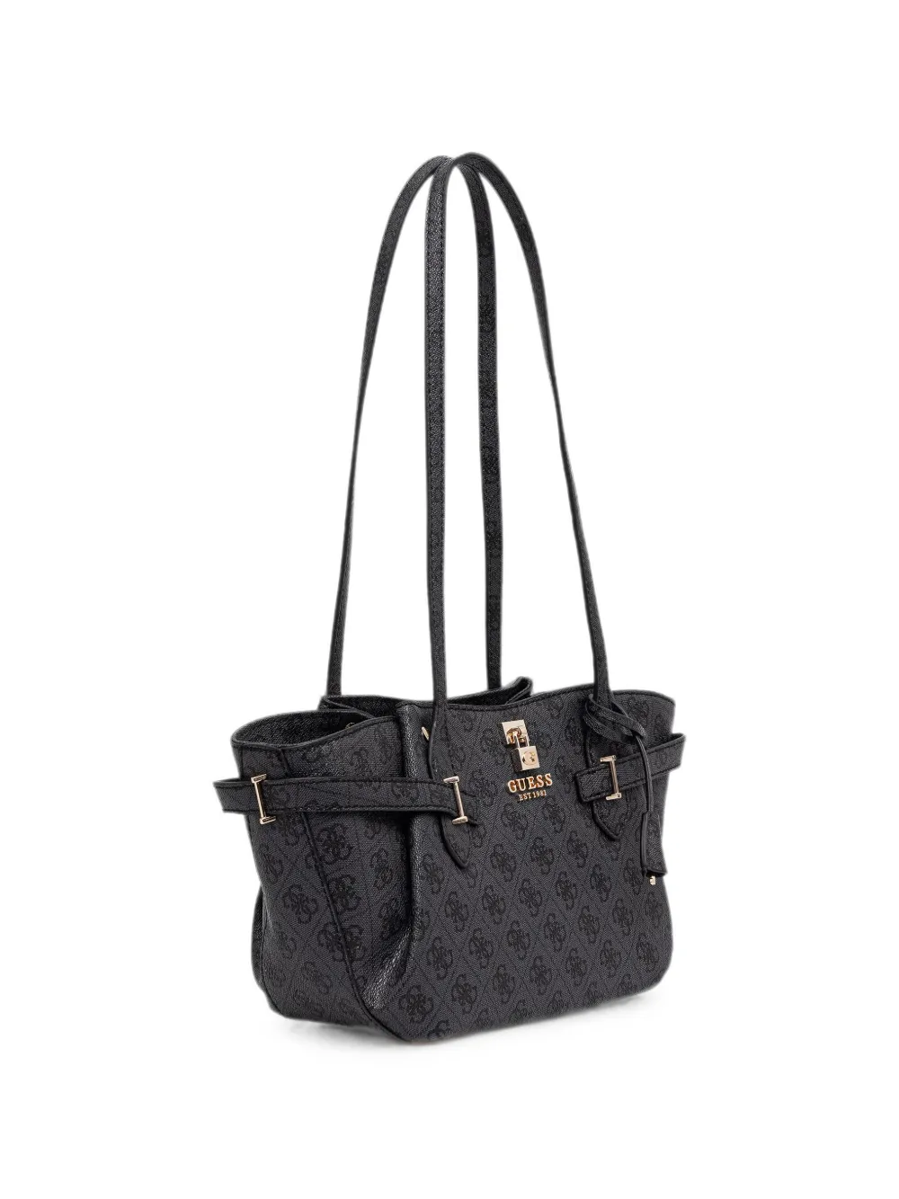 GUESS USA Yesba shopper met monogramprint en gespdetail Zwart