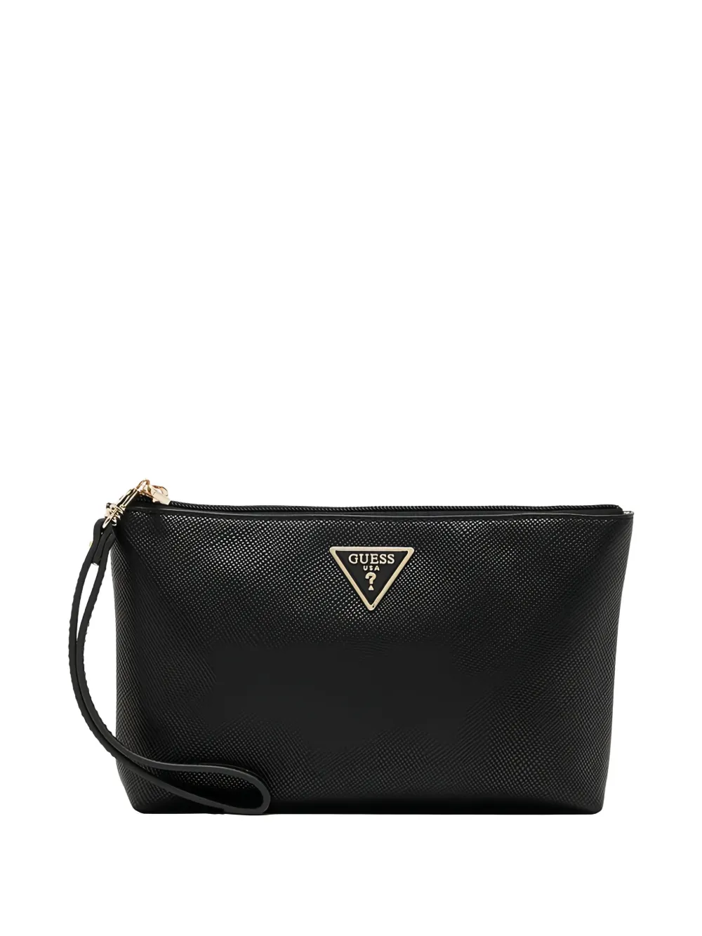 GUESS USA Laurel logo-patch make up bag - Nero