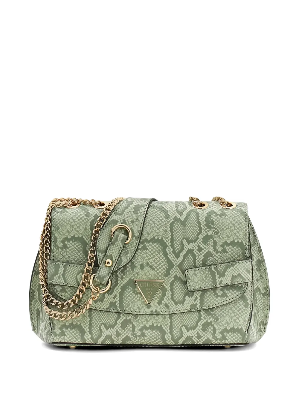 GUESS USA Serenova snakeskin-print cross body bag - Verde