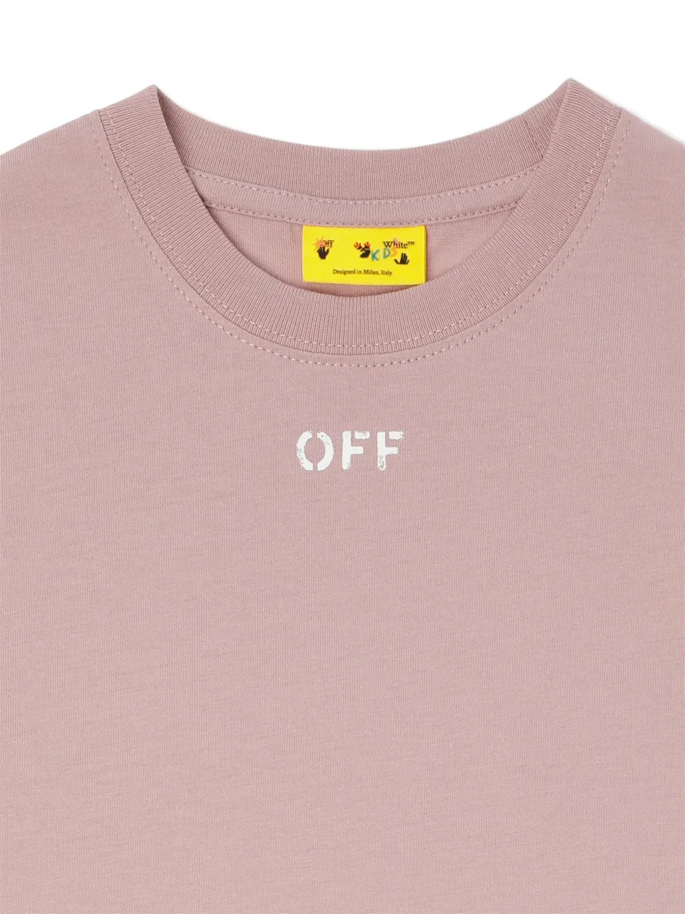Off-White Kids T-shirt met logoprint Roze