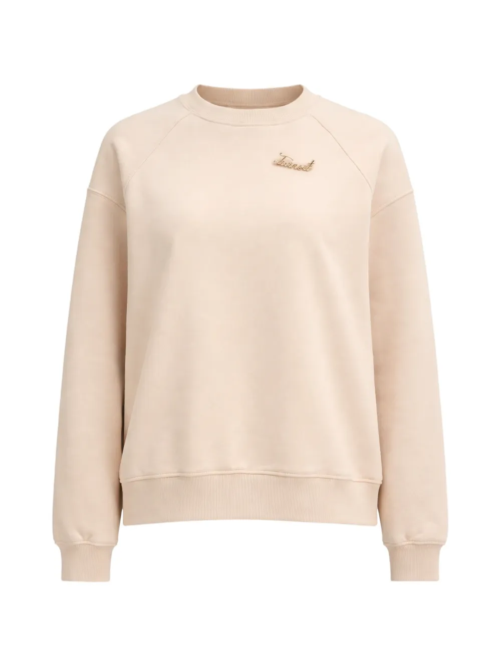 TWINSET Sweatshirt mit Logo - Nude