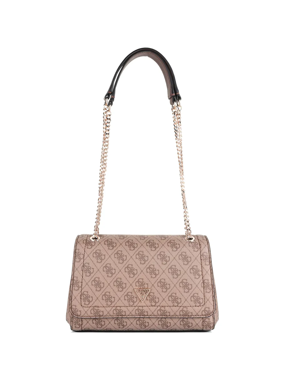 GUESS USA logo-pattern foldover shoulder bag - Toni neutri