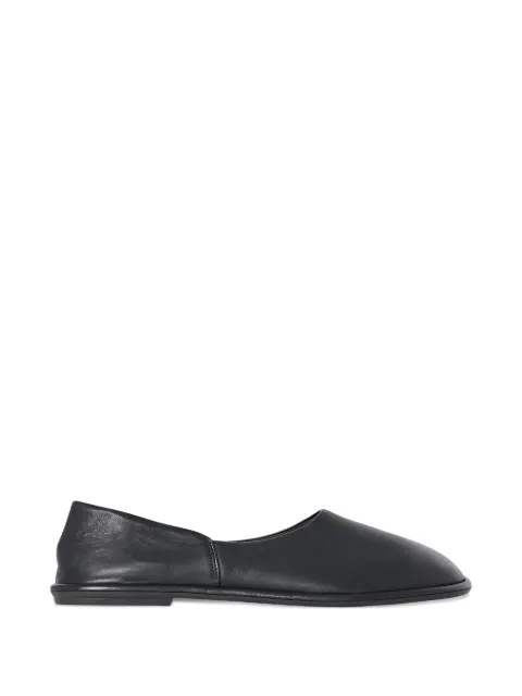 The Row leather round-toe loafers
