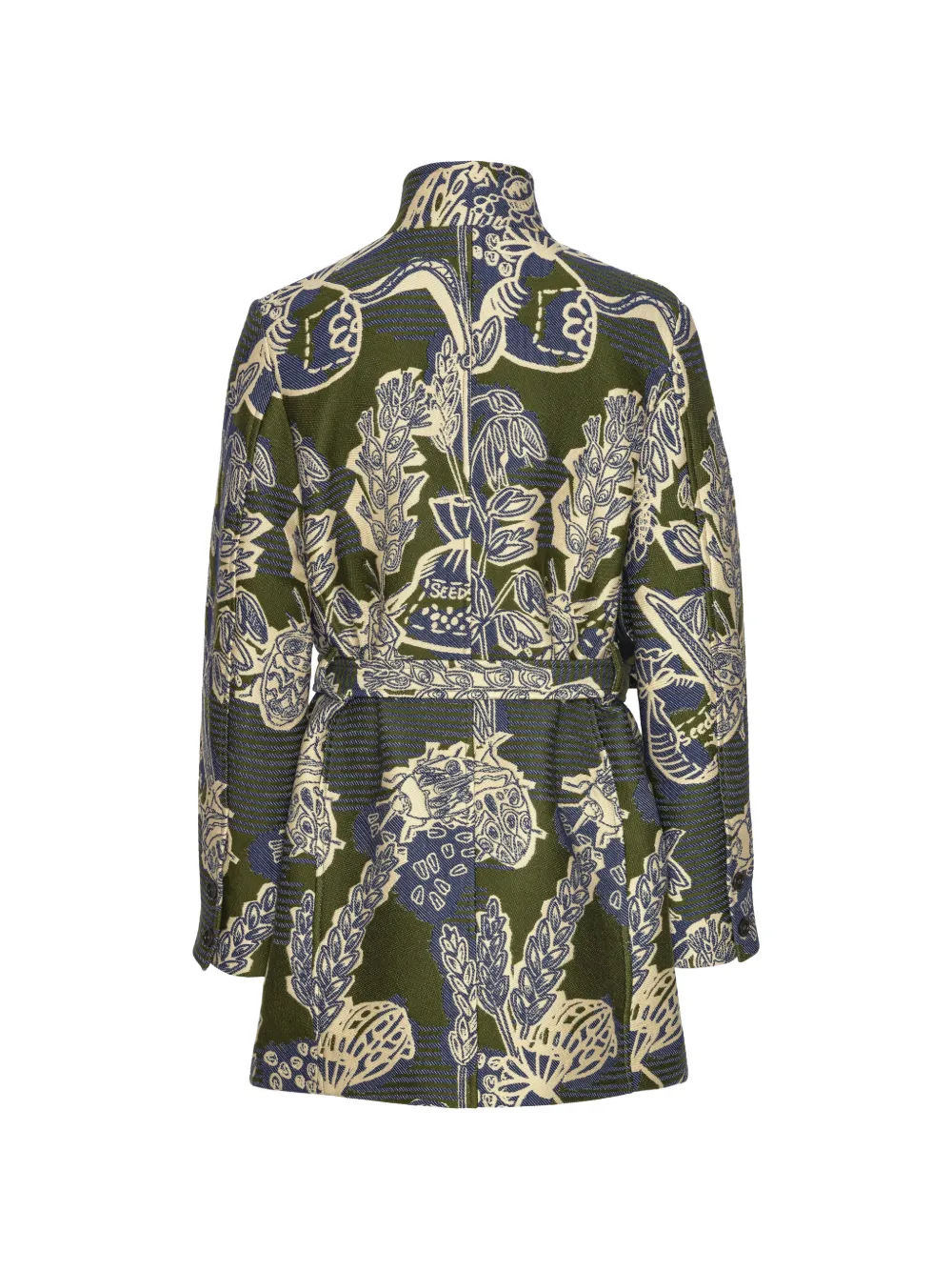 Henrik Vibskov Wheel jack met jacquard en ceintuur Groen