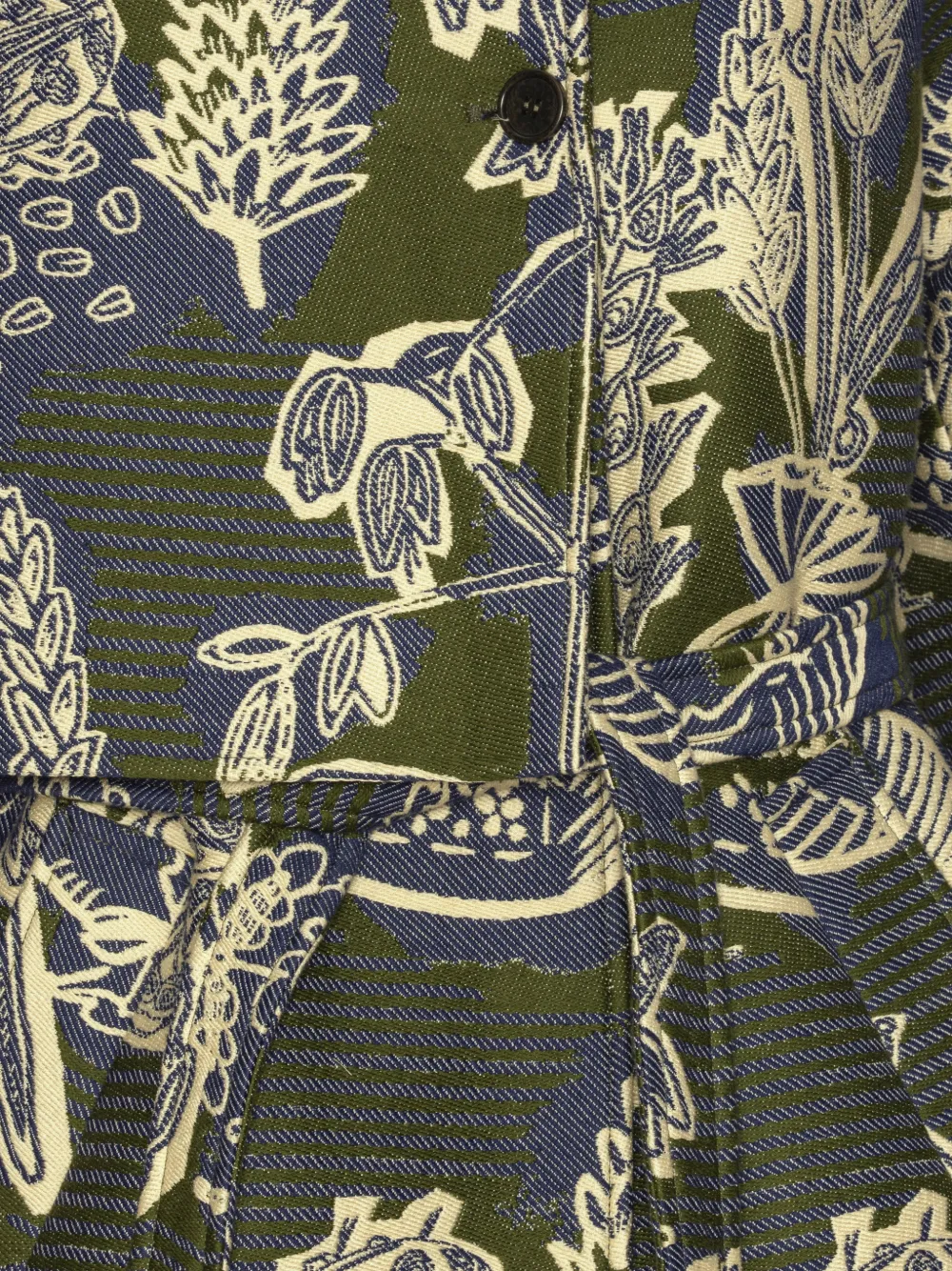 Henrik Vibskov Wheel jack met jacquard en ceintuur Groen