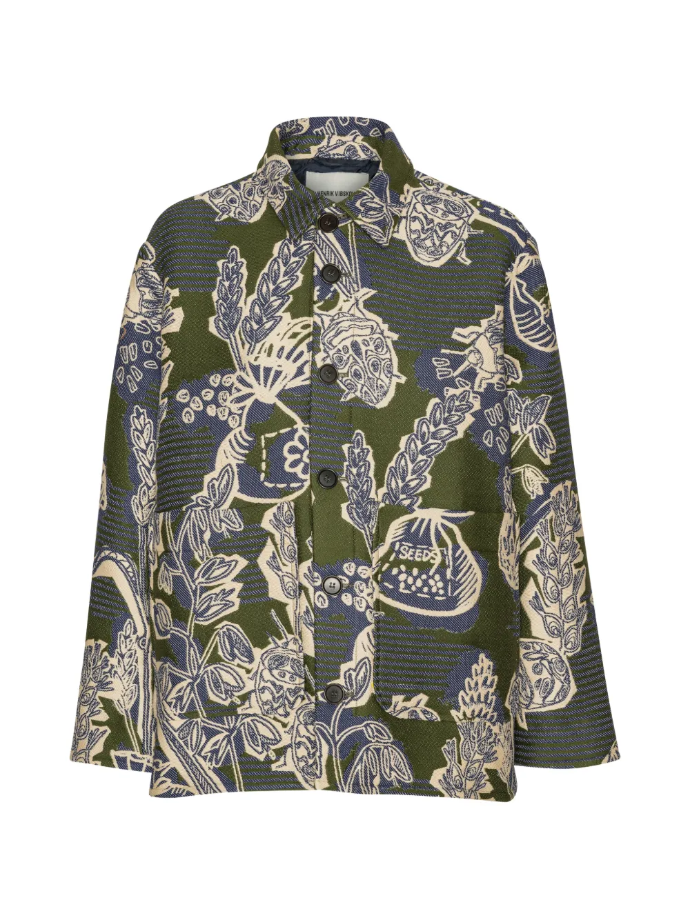 Henrik Vibskov Garden of EEden jacquard jacket - Verde