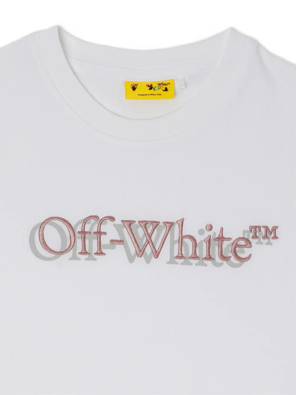 Off-White Kids T-shirt met geborduurd logo Wit