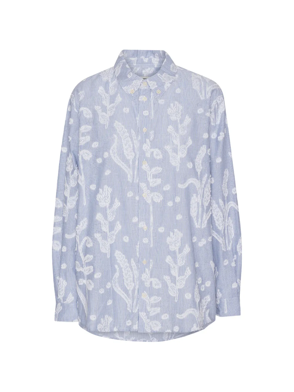 Henrik Vibskov fil-coupé striped shirt - Bianco