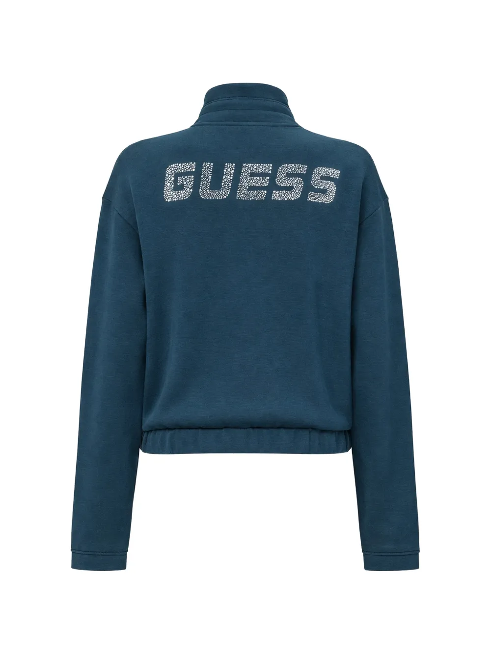 GUESS USA Hoodie met rits en logo van studs Blauw