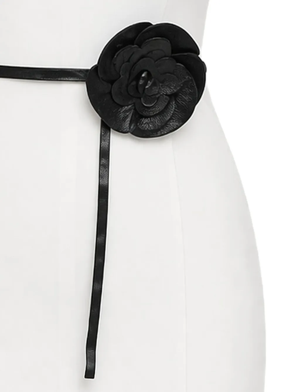 GUESS USA Midi-jurk met bloemenpatch en ceintuur Wit