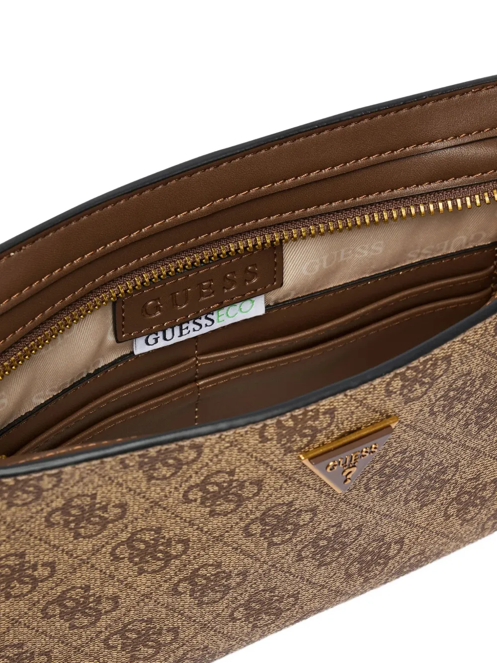 GUESS USA Milano schoudertas met logo-print Beige