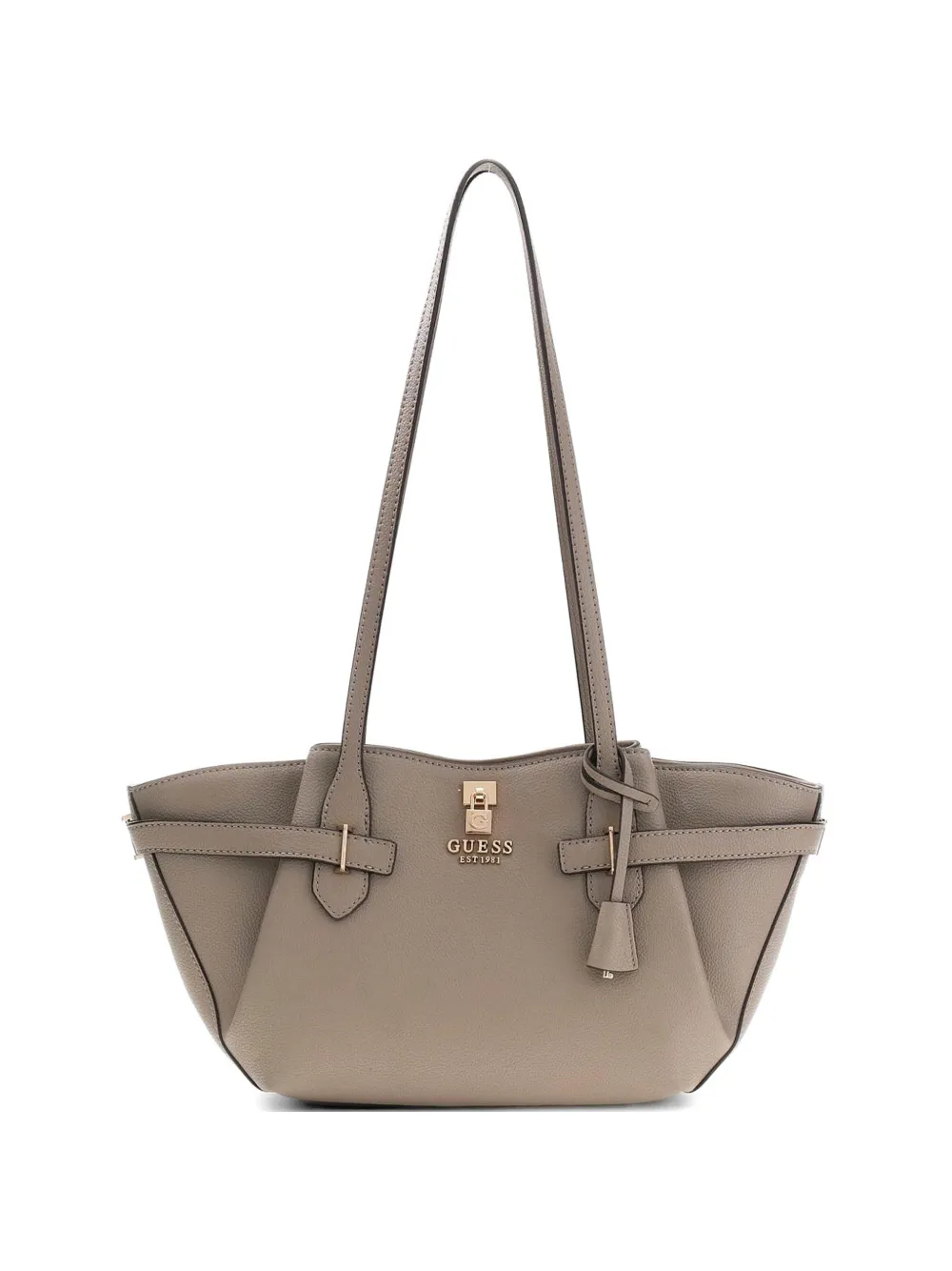 GUESS USA Yesba padlock-detail logo-plaque shoulder bag - Marrone