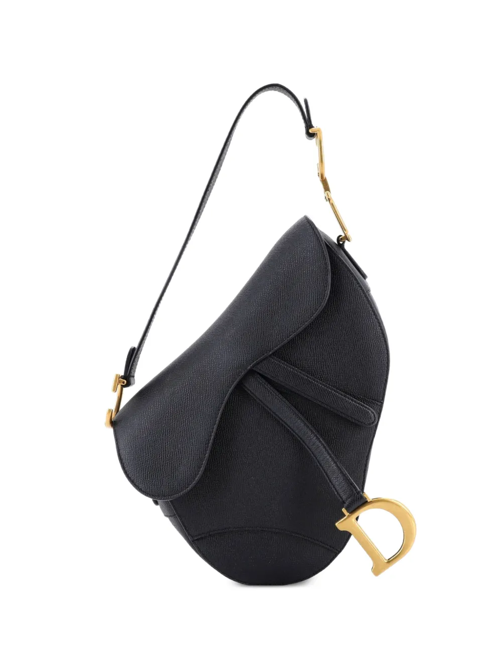 Christian Dior Pre-Owned Saddle Handbag Leather Medium shoulder bag - Nero