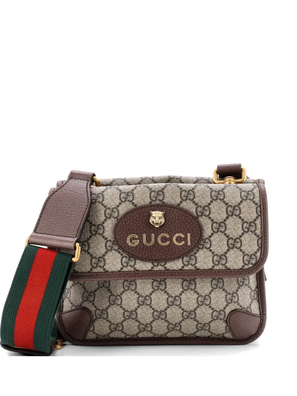 Gucci Pre-Owned Neo Vintage Flap Messenger GG Coated Canvas Small crossbody bag - Marrone