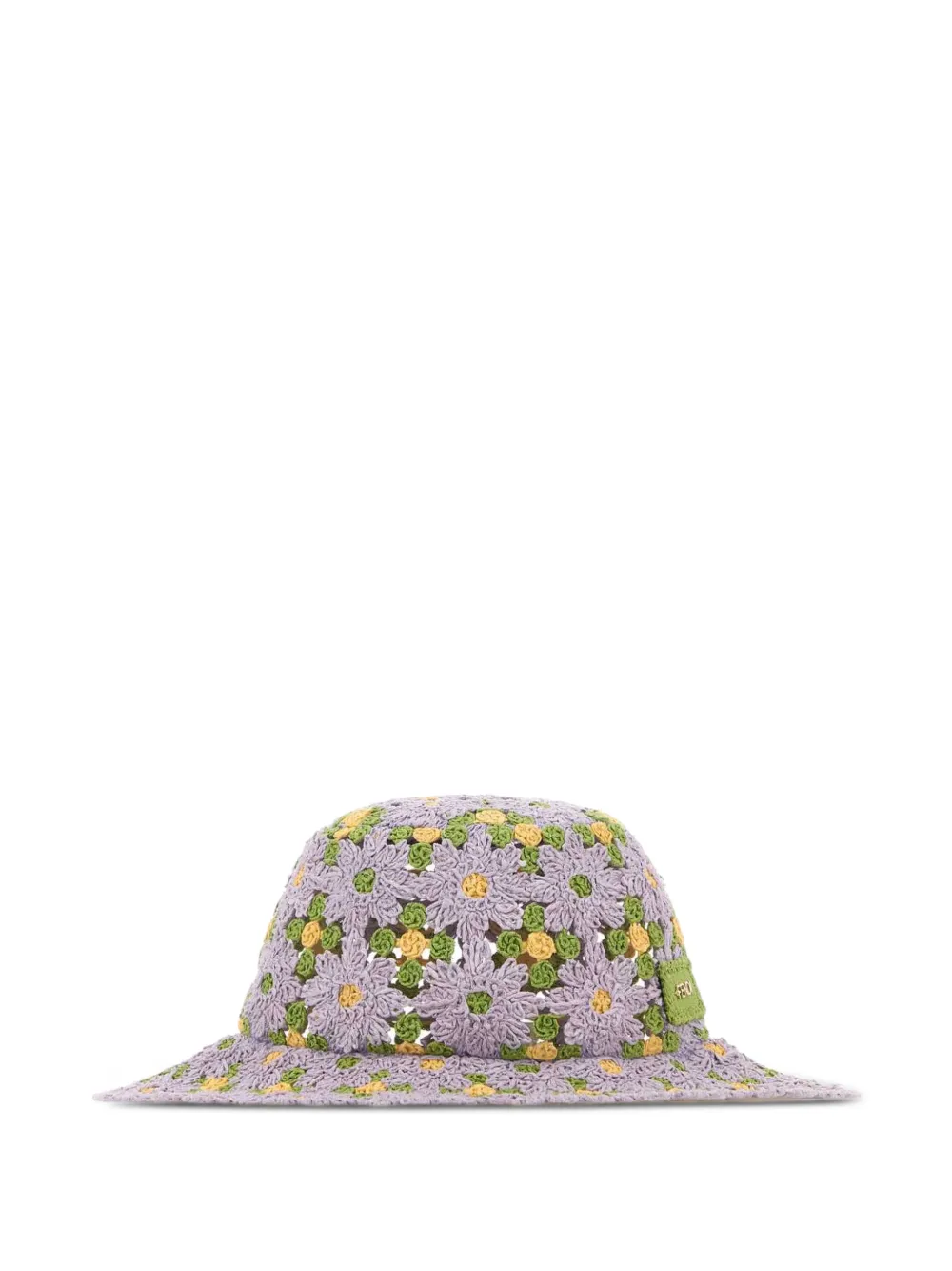 FENDI embroidered crochet bucket hat - Viola