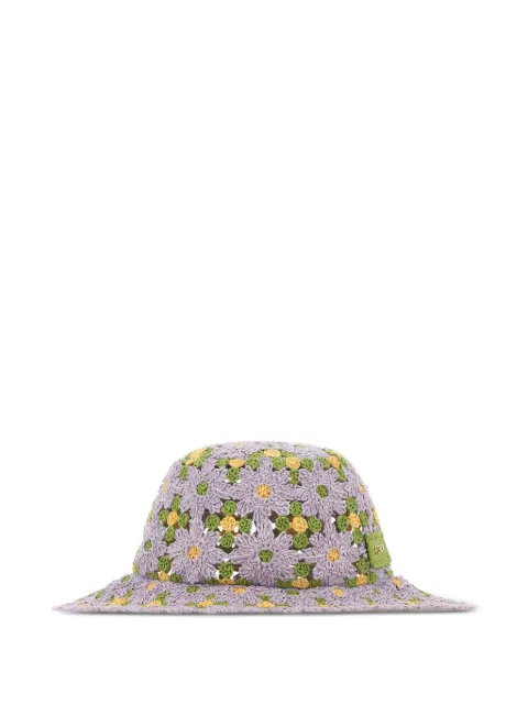 FENDI embroidered crochet bucket hat