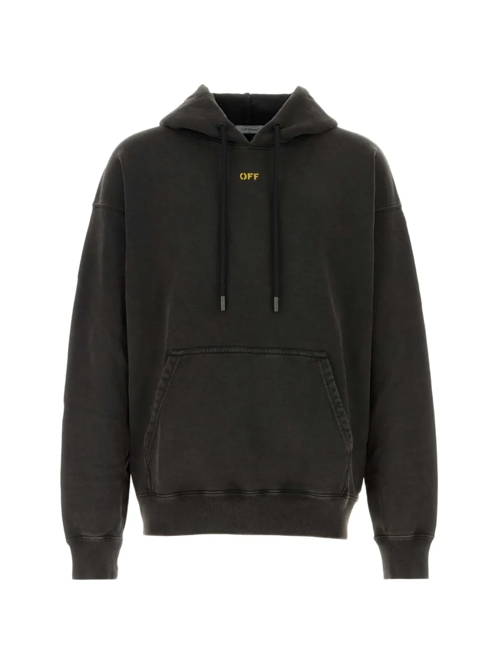Off-White graphic-print cotton hoodie - Black
