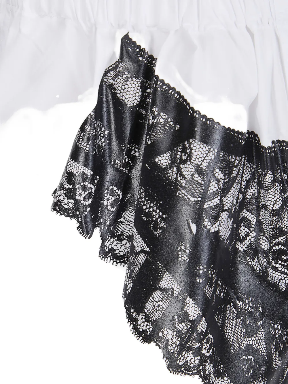 Vaquera Trompe L'Oeil shorts met print Wit