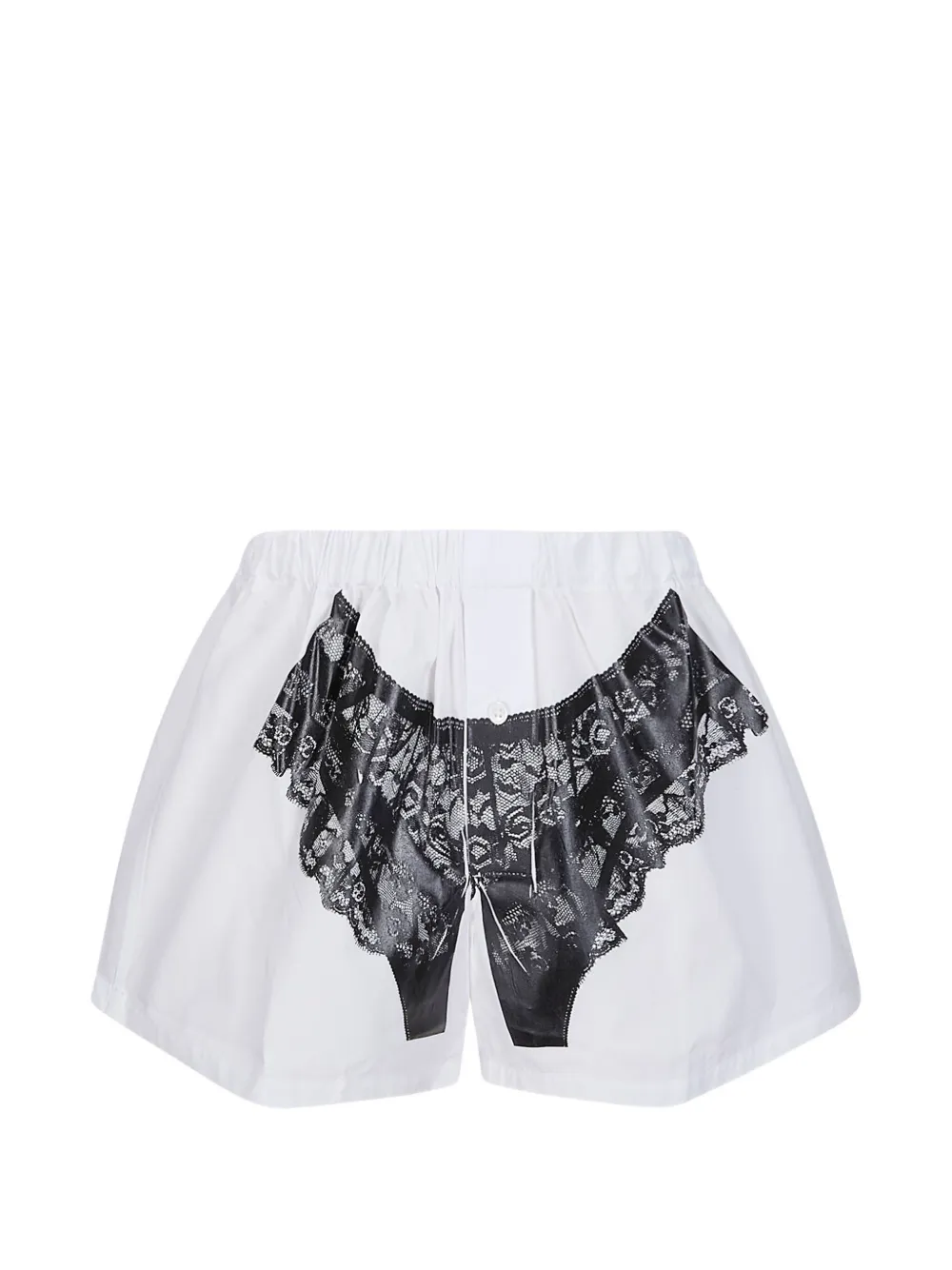 Vaquera trompe l'oeil boxer shorts - Bianco