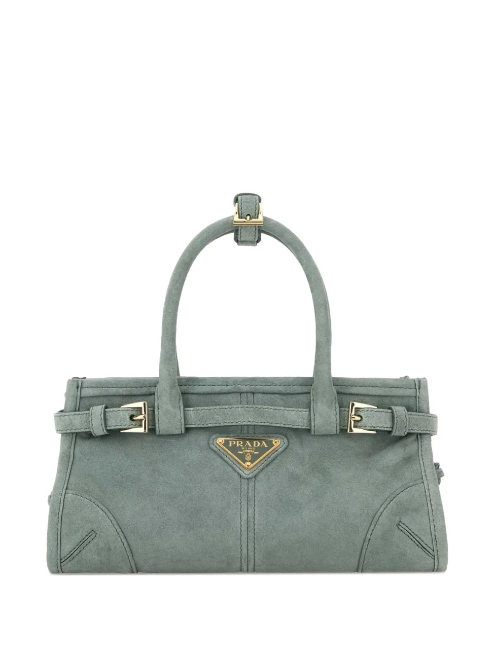 Prada mini Bonnie suede tote bag - Verde