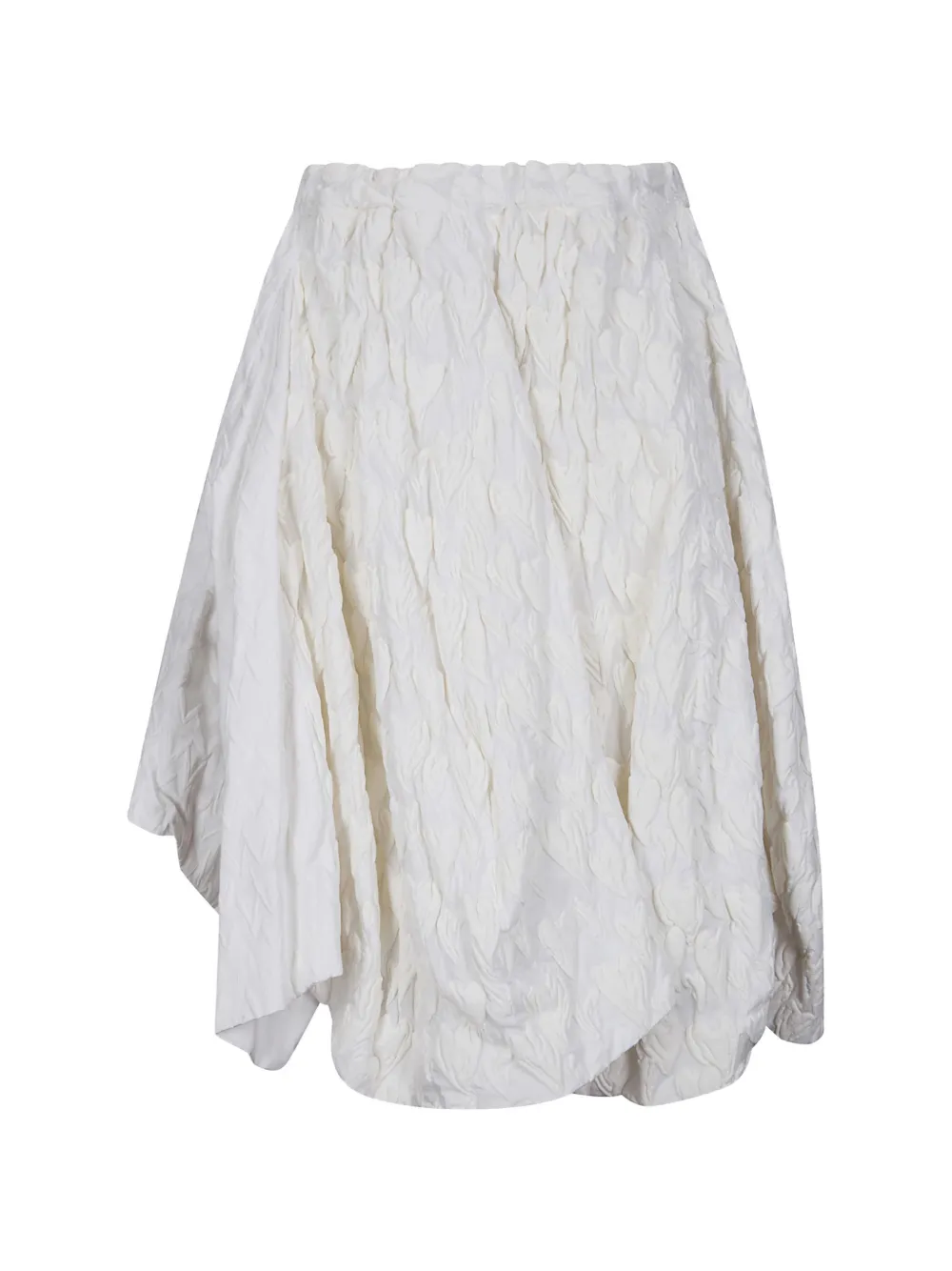 Comme Des Garçons heart-motif midi skirt - Bianco