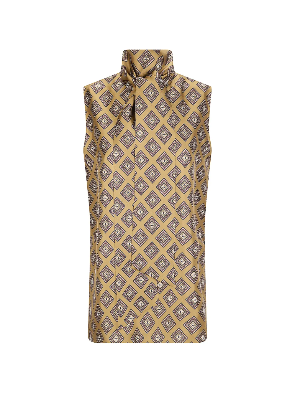 Alberto Biani geometric-print top - Oro