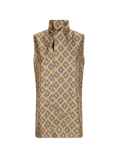 Alberto Biani geometric-print top