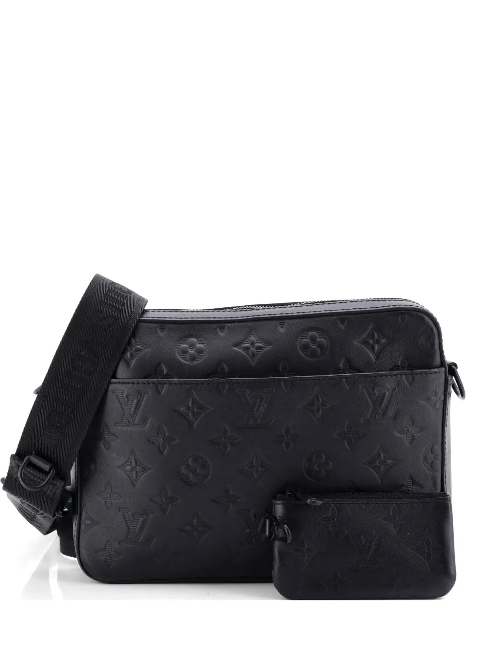 Louis Vuitton Pre-Owned Duo Messenger Bag Monogram Shadow Leather crossbody bag - Schwarz