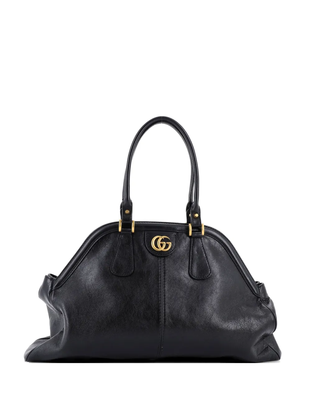 Gucci Pre-Owned Borsa a tracolla RE(BELLE) grande in pelle con manico - Nero
