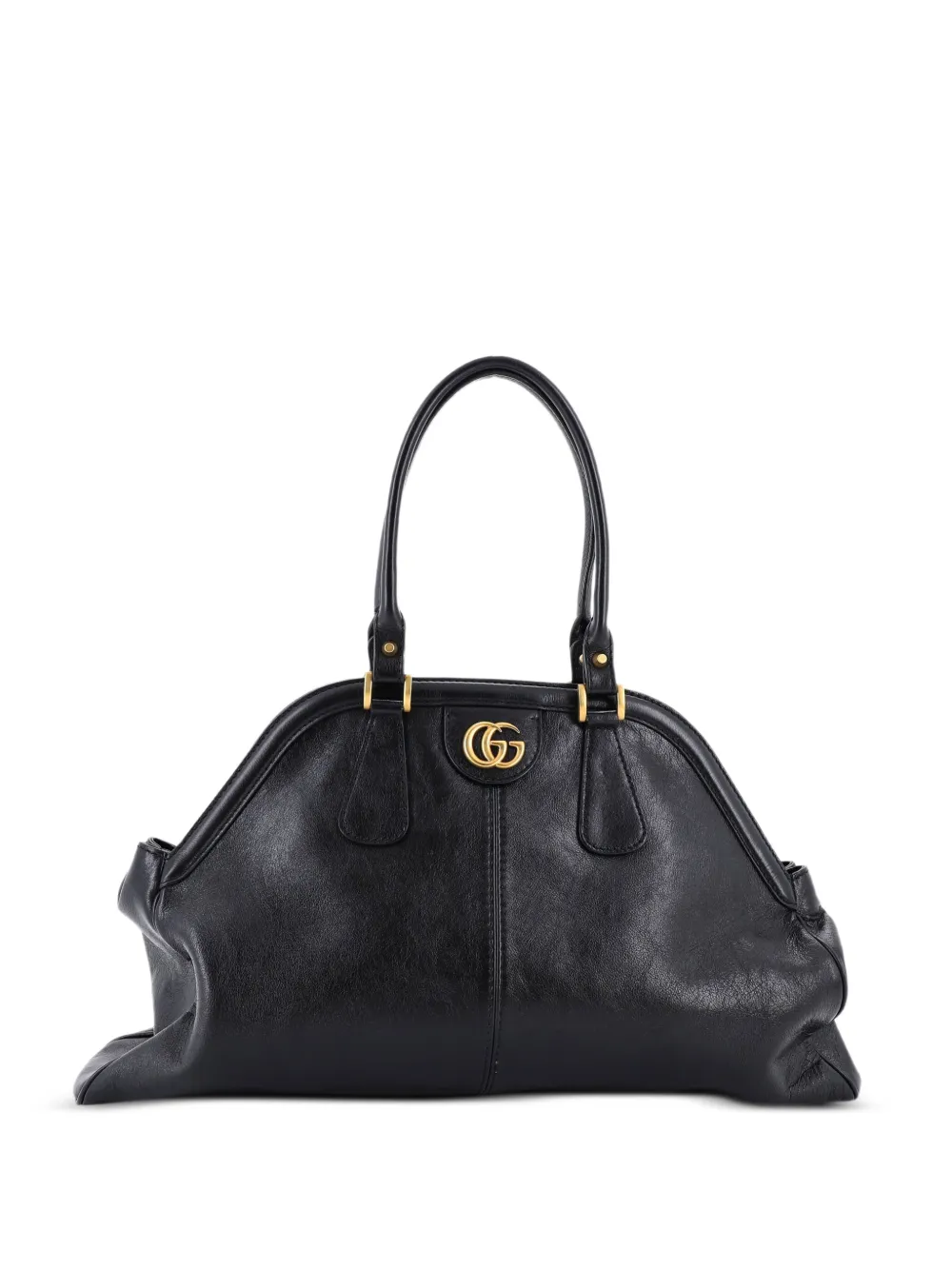 Gucci Pre-Owned Borsa a tracolla RE(BELLE) grande in pelle con manico - Nero
