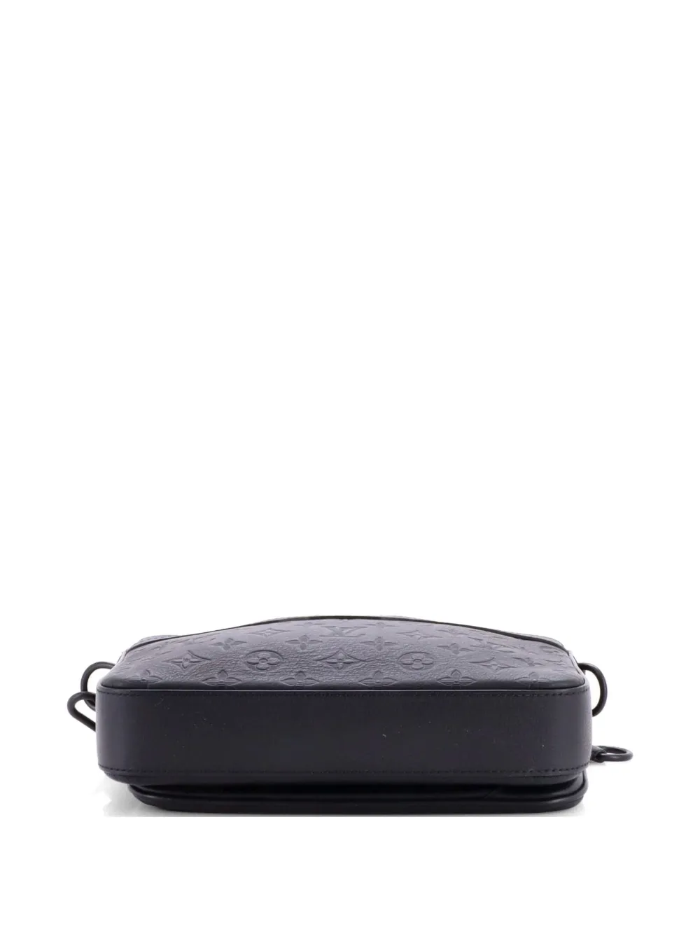 Louis Vuitton Pre-owned Trio Messenger Bag Monogram Shadow Leather Crossbody Bag in Black, view 4