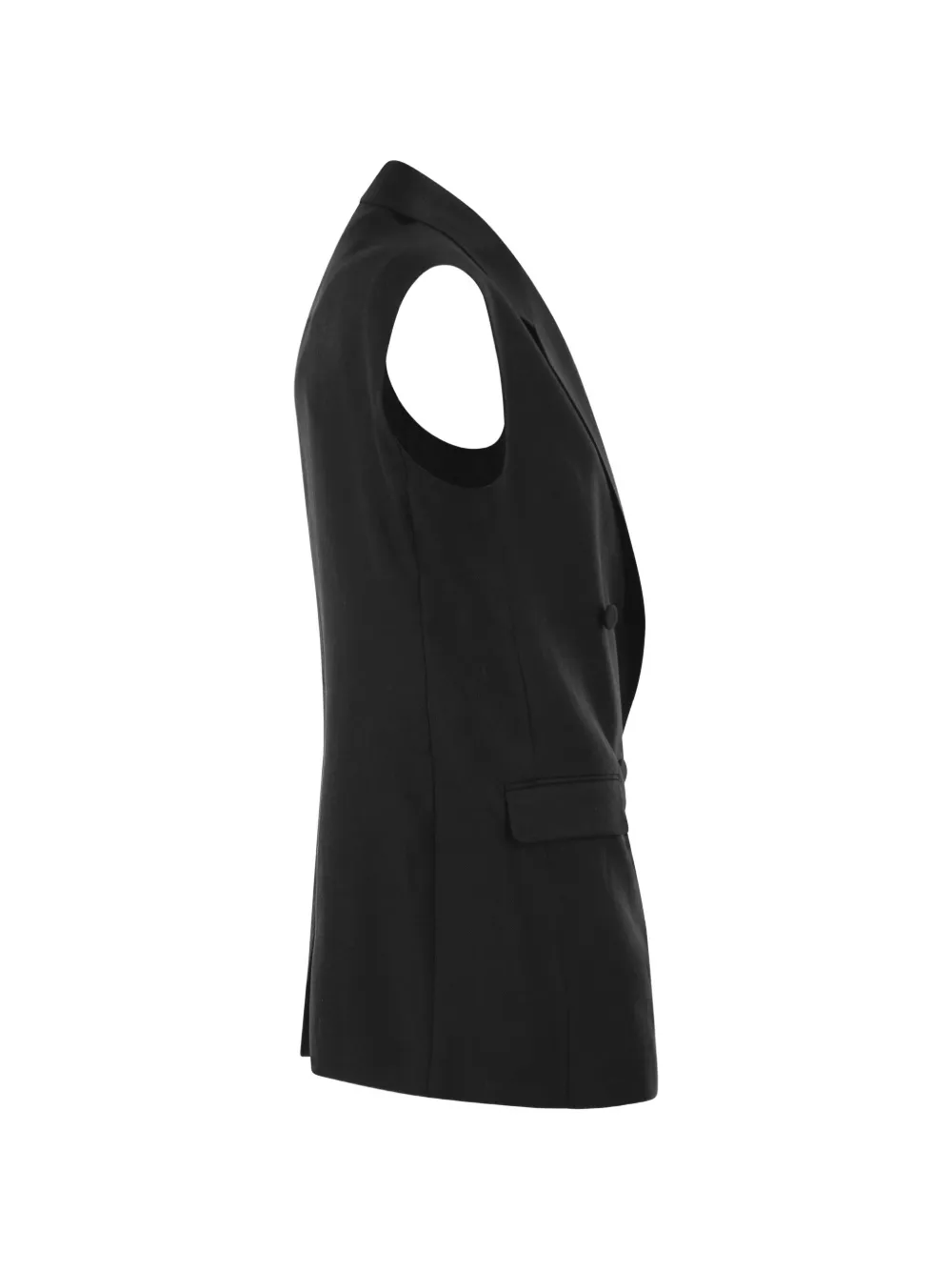 Tagliatore Gilet met dubbele rij knopen Zwart