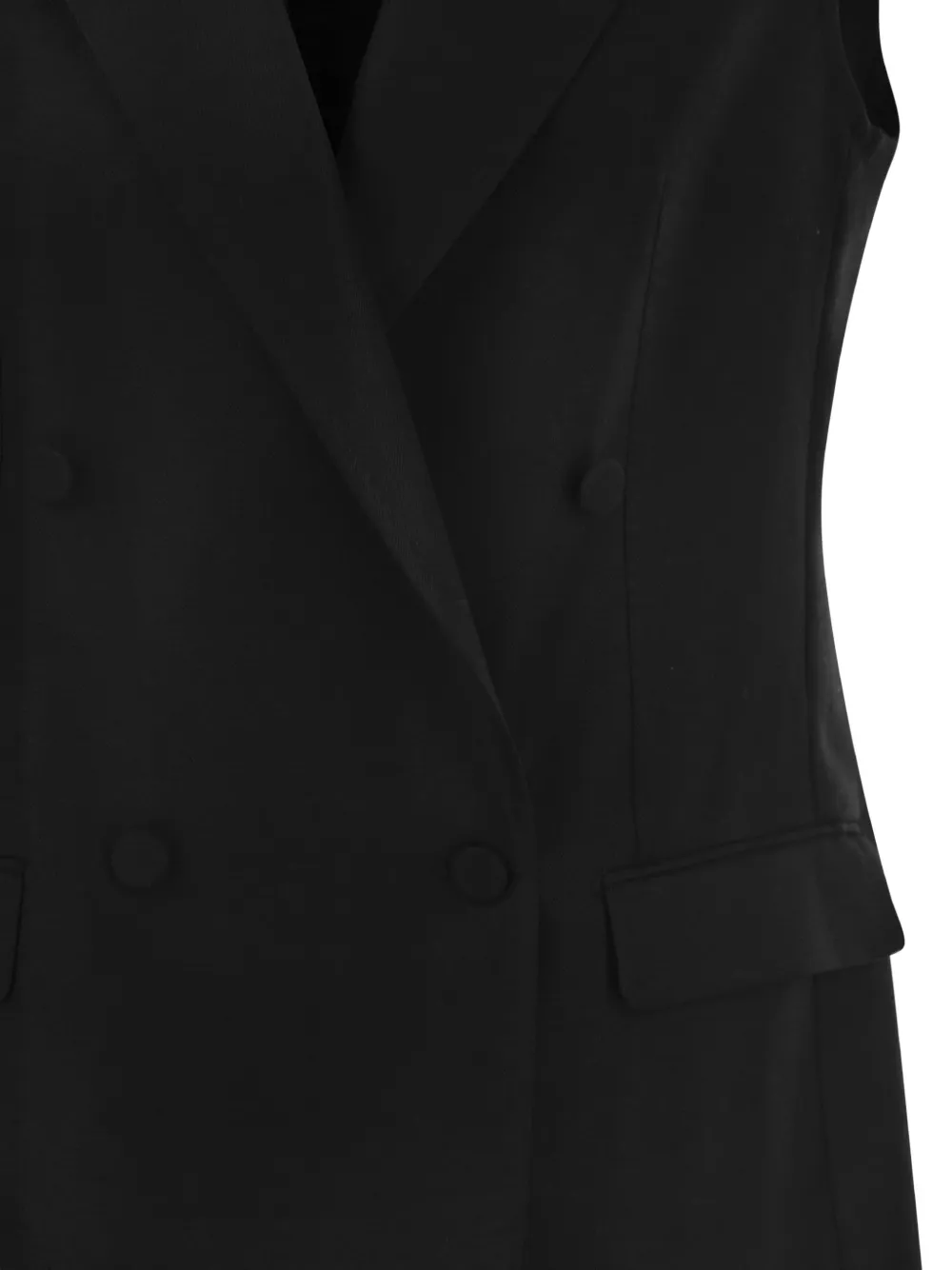 Tagliatore Gilet met dubbele rij knopen Zwart