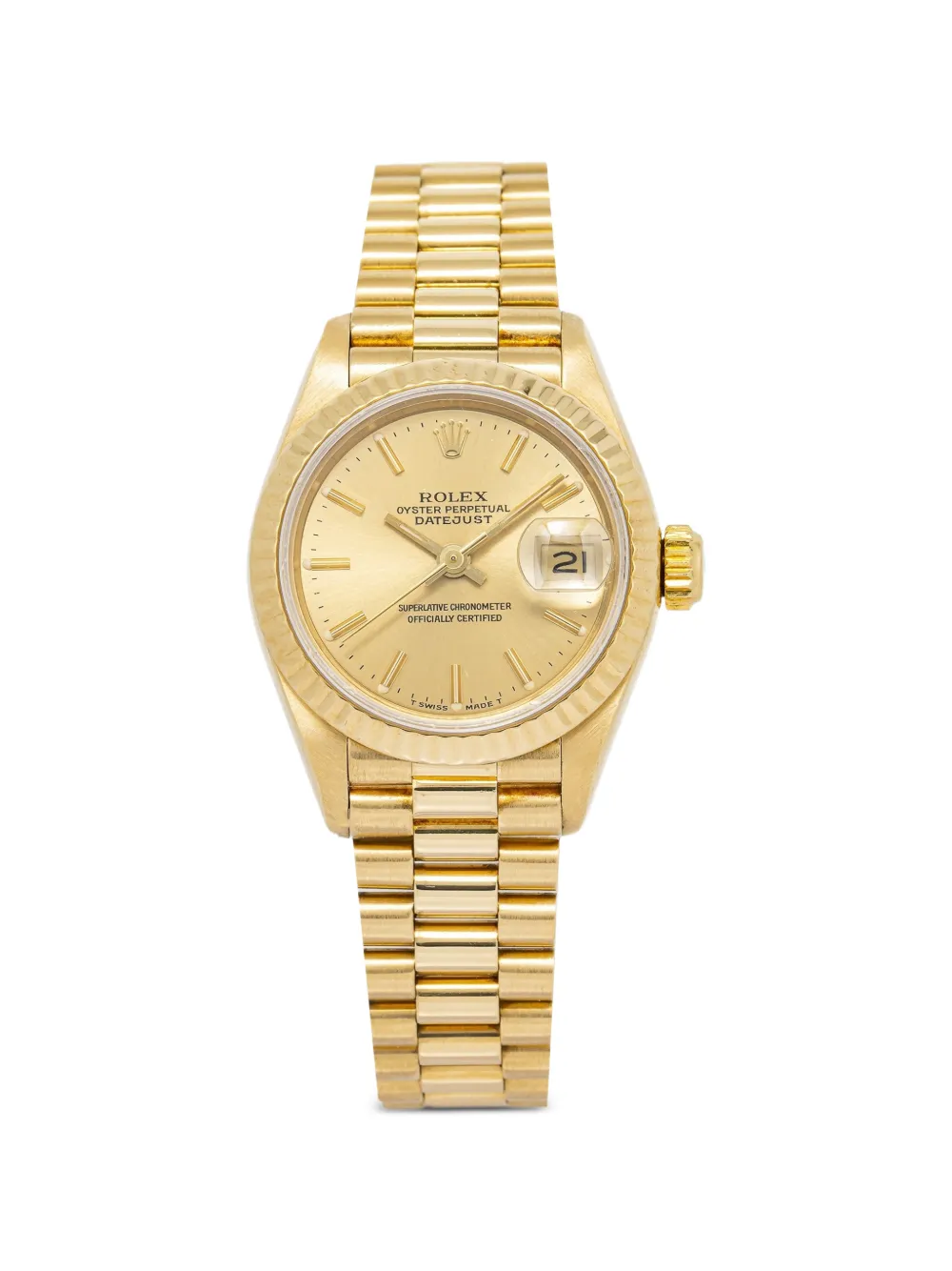 Rolex Datejust fluted bezel 26mm watch - Gold