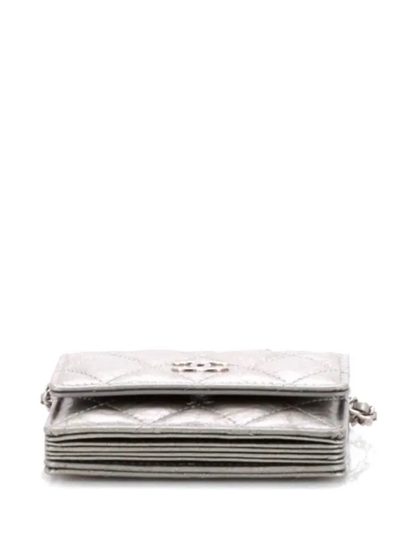 CHANEL Pre-Owned フラップ カードホルダー オン チェーン ウィズ