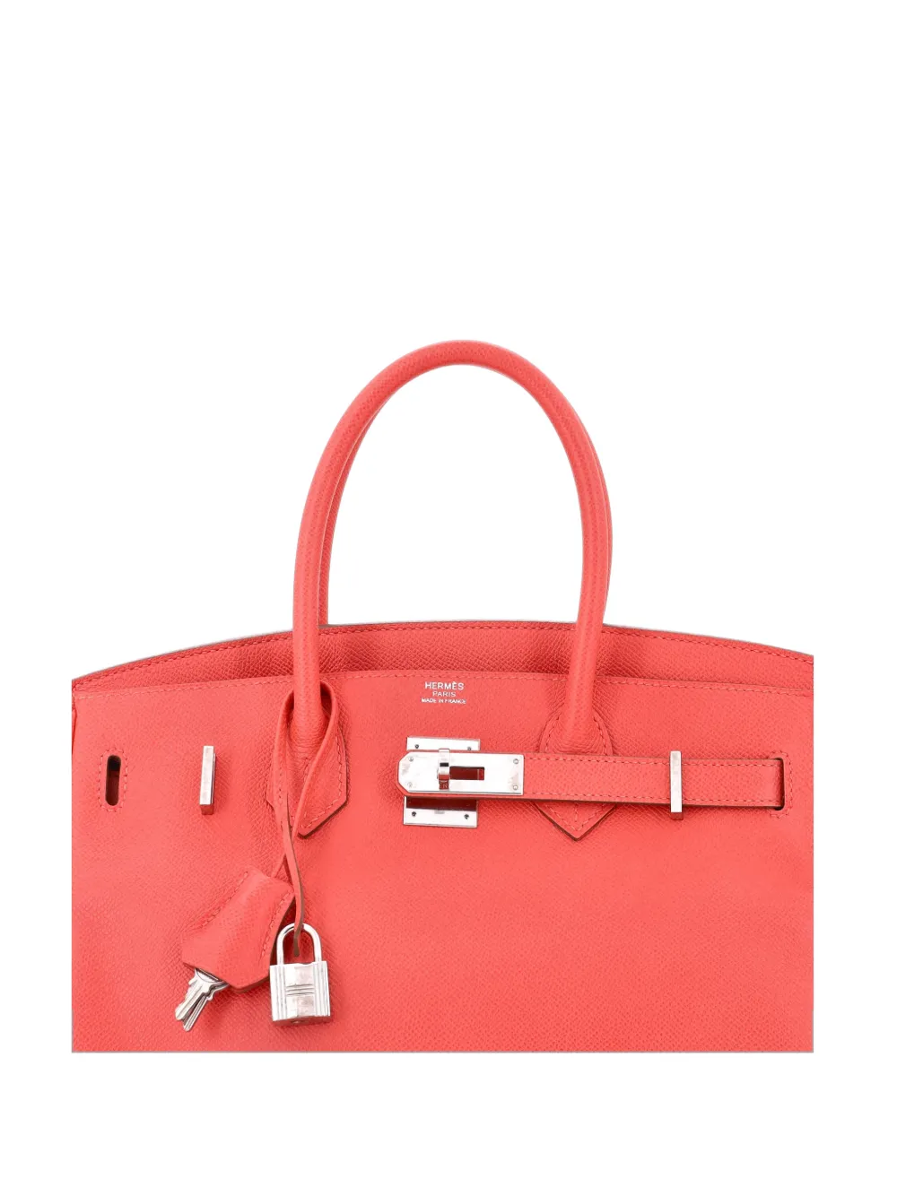 Pre-owned Hermes Birkin Handbag Pink Epsom With Palladium Hardware 30 Satchel