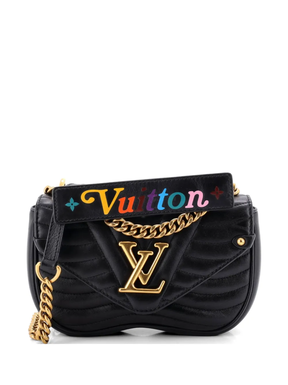 Louis Vuitton Pre-Owned New Wave Chain Bag Quilted Leather PM shoulder bag - Black