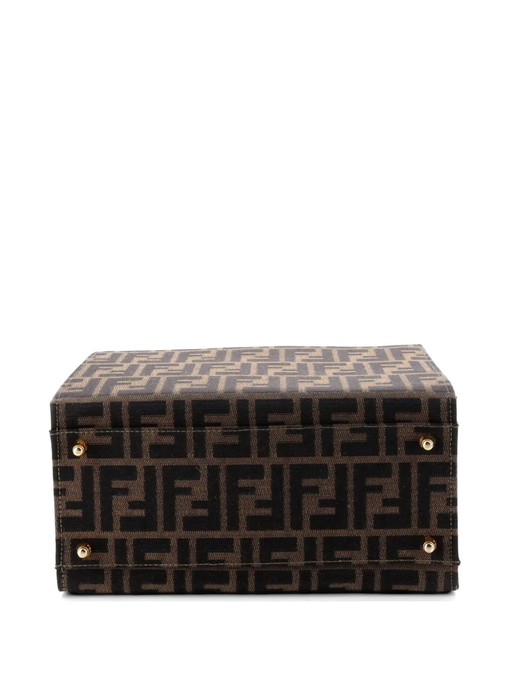 Fendi Pre-Owned Vintage Convertible Lock Box Bag Zucca Canvas