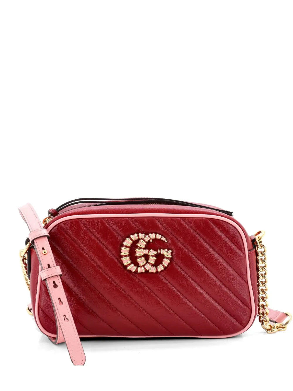 Gucci Pre-Owned GG Marmont Shoulder Bag Diagonal Quilted Leather Small crossbody bag - Rosa