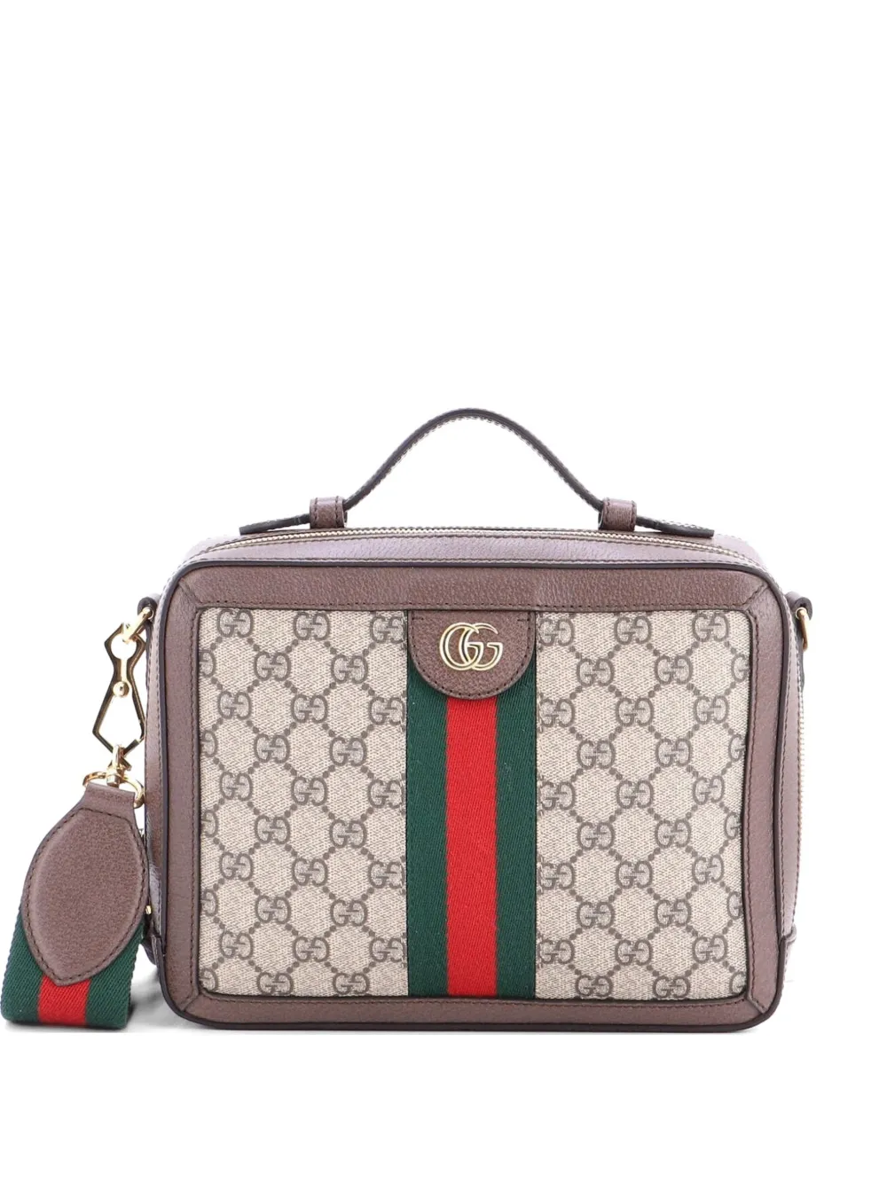 Gucci Pre-Owned Ophidia Zip Around Camera Bag GG Coated Canvas Small shoulder bag - Braun