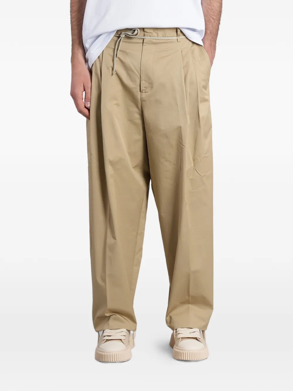STATE OF ORDER pleated drawstring trousers - Toni neutri