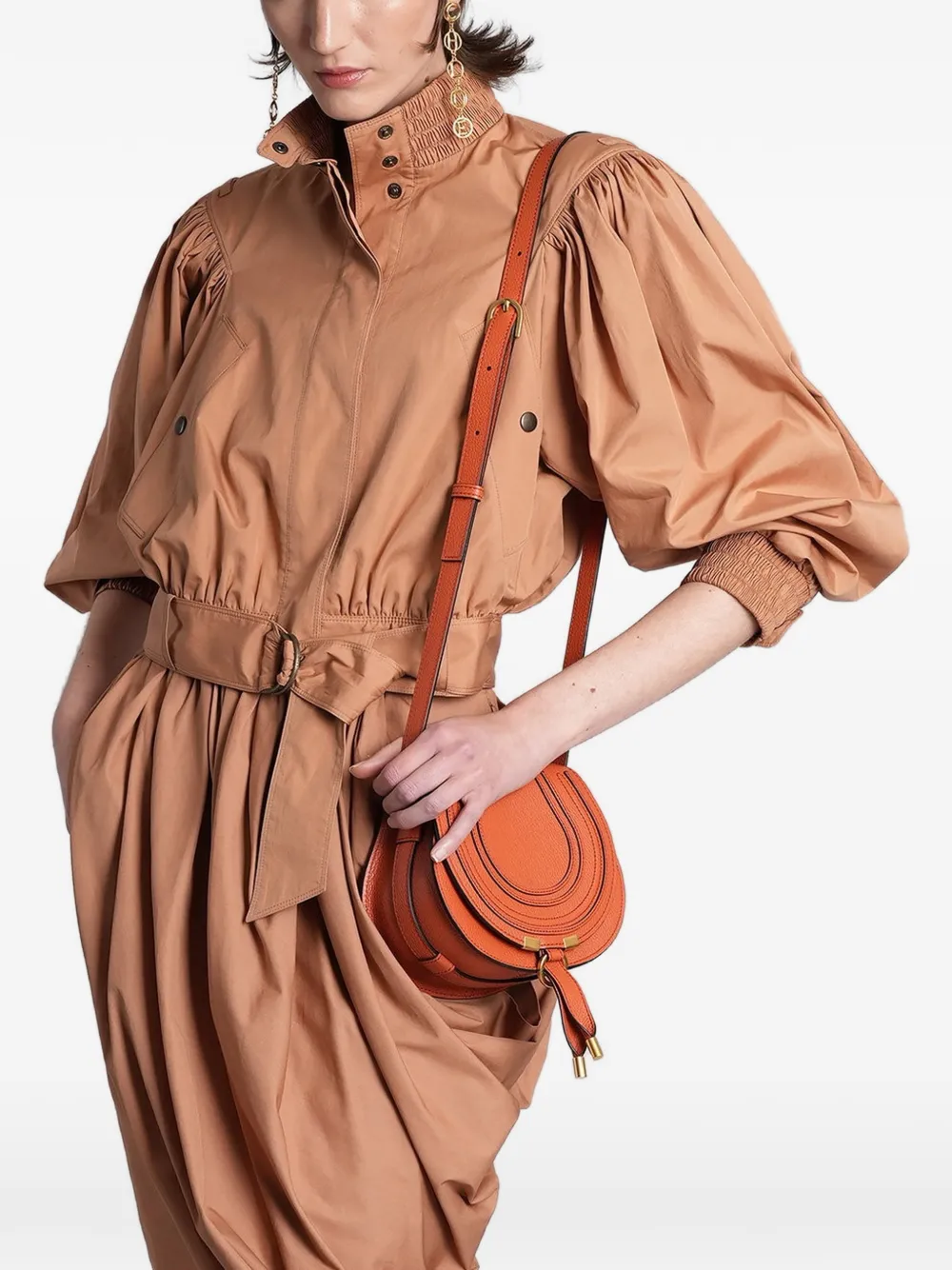 Chloé draped asymmetric mini skirt - Marrone