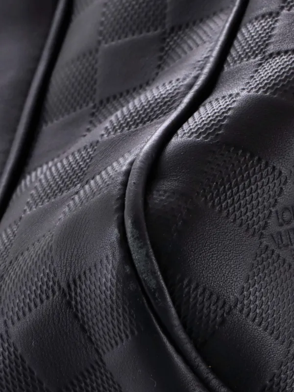 louis vuitton backpack michael nm damier Infini Leather Bag embossed with Louis Vuittons historic damier pattern Louis Vuitton Backpack Michael NM