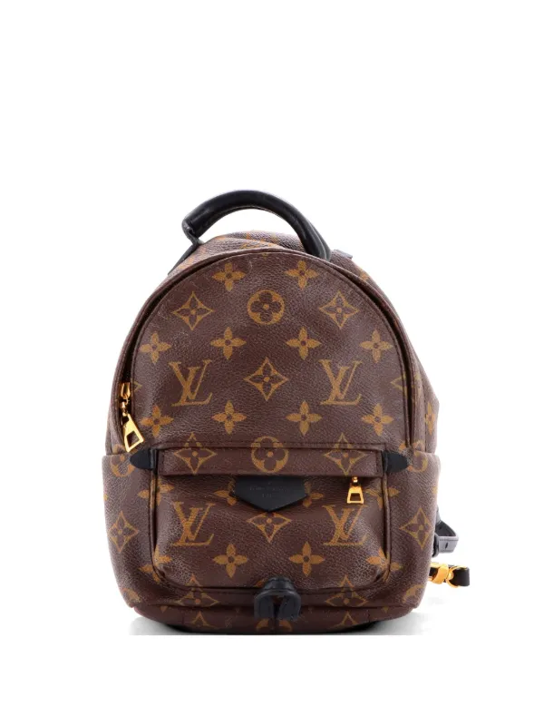 Louis Vuitton Pre-owned Palm Springs Monogram Canvas Mini Backpack in Brown