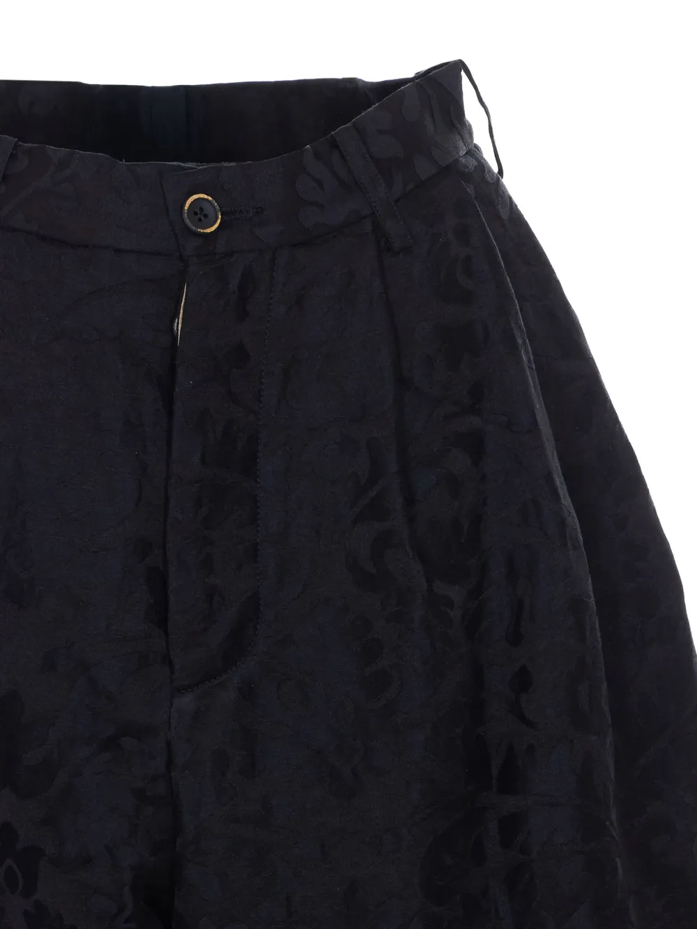 Uma Wang Piper broek met bloemenprint Zwart