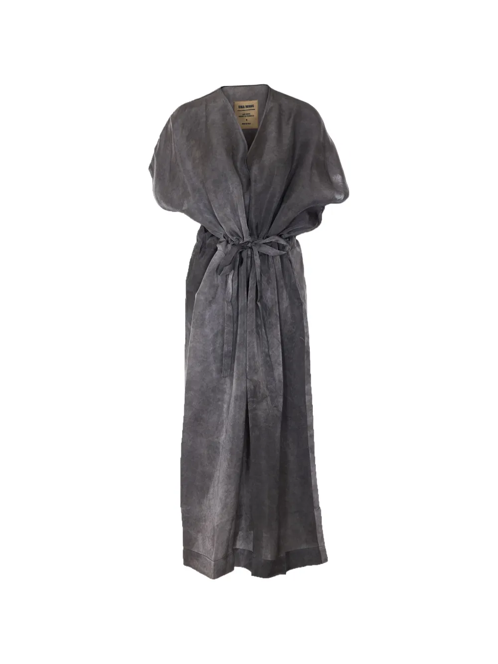 Uma Wang Abito lungo Acre con coulisse - Grigio