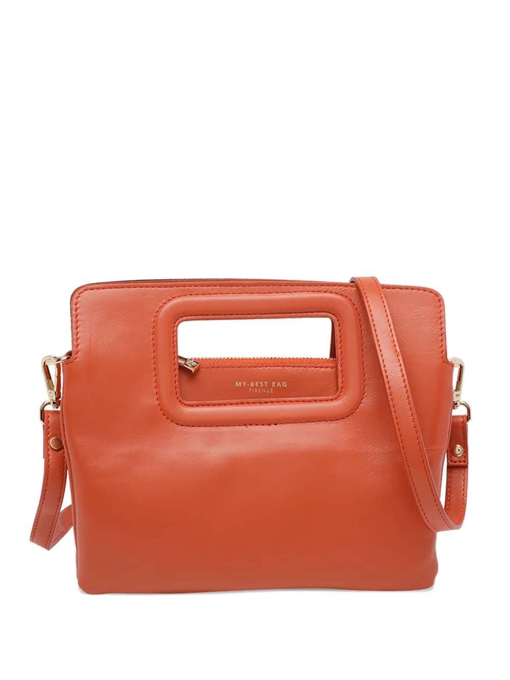 MY BEST BAG cutout leather clutch bag - Arancione